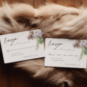 Floral Poinsettia Watercolor Wedding RSVP Karte