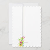 Floral Pole Graduation Invitation Einladung (Rückseite)
