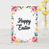Floral Polka Dot Spring Card Karte (Gelbe Blume)
