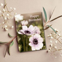 Floral Poppy Birthday Karte