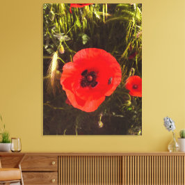 Floral Poppy Dreamer – Botanical Fantasy Art  Leinwanddruck