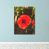 Floral Poppy Dreamer – Botanical Fantasy Art  Leinwanddruck (Insitu (Holzboden))