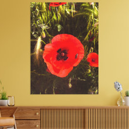 Floral Poppy Dreamer – Botanical Fantasy Art  Leinwanddruck