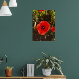 Floral Poppy Dreamer – Botanical Fantasy Art  Poster
