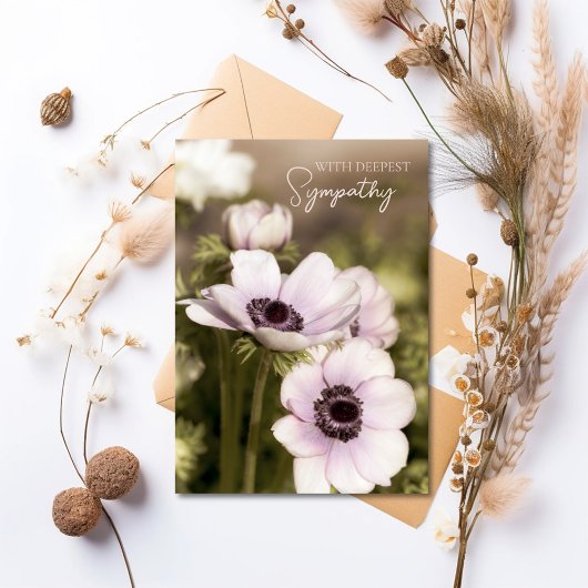 Floral Poppy Sympathy Card Karte