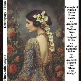 Floral Portrait & Calla Lillies EZ9L Decoupage Seidenpapier