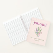 Floral positive affirmation notebook notizblock (Innenseite)