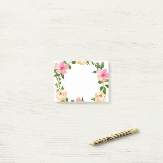 floral post-it klebezettel (Auf Schreibtisch)