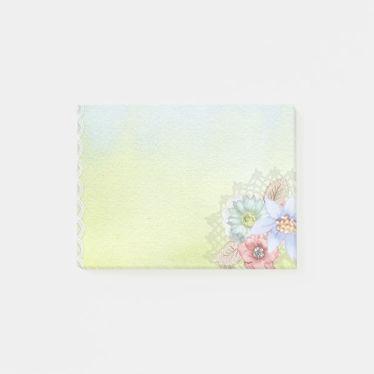 floral post-it klebezettel (Vorderseite)