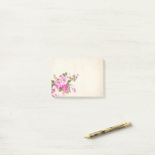 floral post-it klebezettel (Auf Schreibtisch)