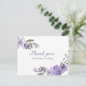 Floral postcard Hochzeit danke Postkarte (Stehend Vorderseite)