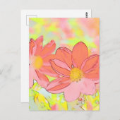 Floral Postcard Postkarte (Vorne/Hinten)