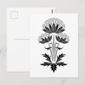 floral postkarte (Vorne/Hinten)
