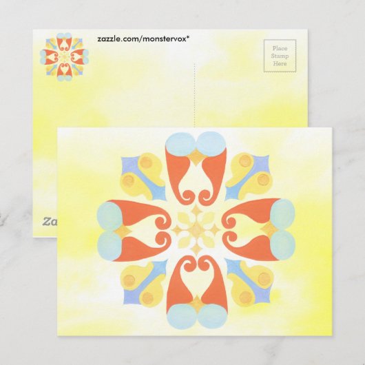 Floral Postkarte (Vorne/Hinten)