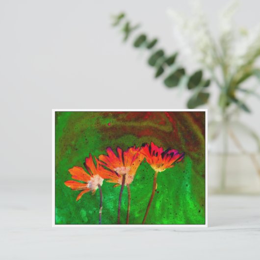 floral postkarte (Stehend Vorderseite)