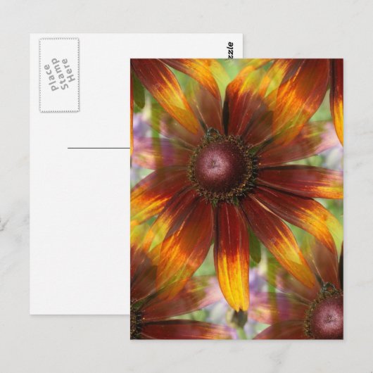 floral postkarte (Vorne/Hinten)