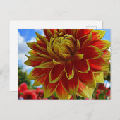 floral postkarte (Vorne/Hinten)
