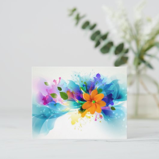 Floral Postkarte (Stehend Vorderseite)