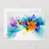 Floral Postkarte (Vorne/Hinten)