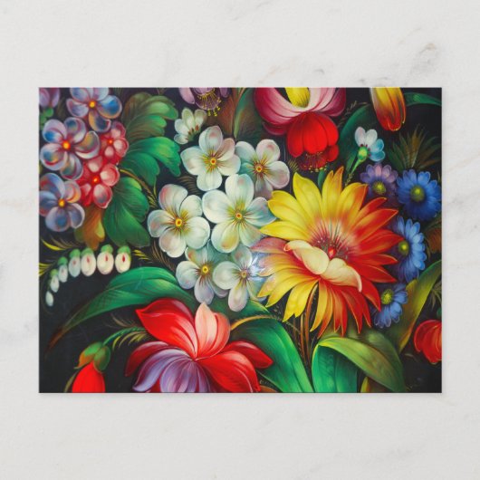 Floral Postkarte (Vorderseite)