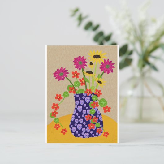 Floral Postkarte (Stehend Vorderseite)