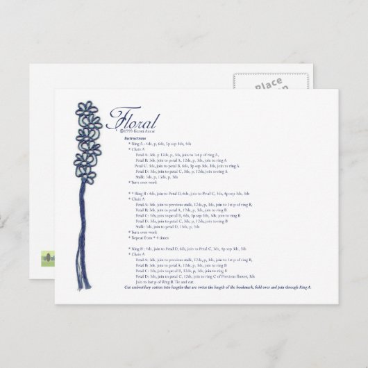 Floral Postkarte (Vorne/Hinten)