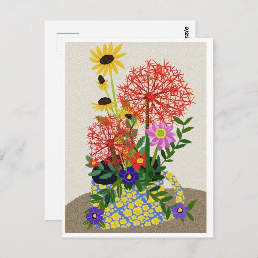 Floral Postkarte (Vorne/Hinten)