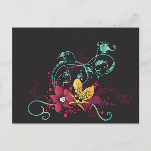 Floral Postkarte (Vorderseite)