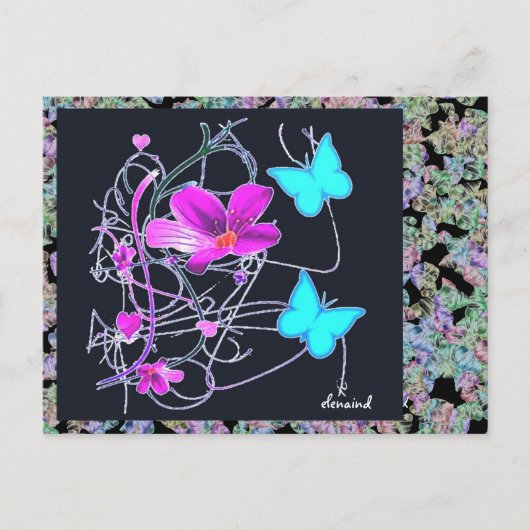 Floral Postkarte (Vorderseite)