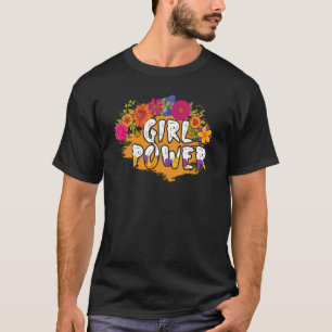 Floral Power Girl Feminist Frauenrechte Frauen T-Shirt