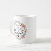 Floral Pregnancy Mug, Growing A Tiny Human Kaffeetasse (Vorderseite Links)