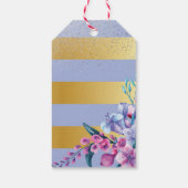 Floral Princess Birthday Foto Geschenkanhänger (Rückseite)