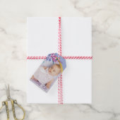 Floral Princess Birthday Foto Geschenkanhänger (Mit Garn)