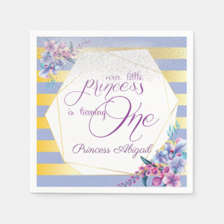 Floral Princess Birthday Serviette