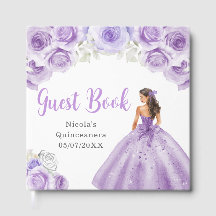 Floral Princess im staubigen lila Kleid Quinceaner