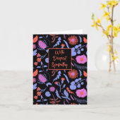 Floral Print Custom Message Inside Beileid Karte (Gelbe Blume)