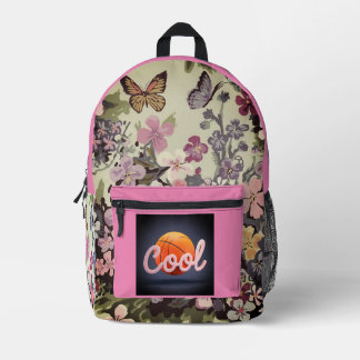 Floral Print Cut Nähen Rucksack