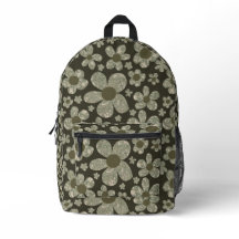 Floral Print Cut Nähen Rucksack