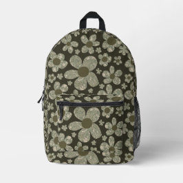 Floral Print Cut Nähen Rucksack