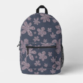 Floral Print Cut Nähen Rucksack (Vorderseite)