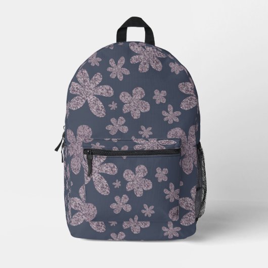 Floral Print Cut Nähen Rucksack (Vorderseite)