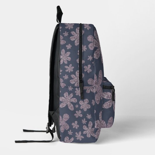 Floral Print Cut Nähen Rucksack (Links)