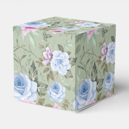 Floral Print Gastgeschenk Box Geschenkschachtel (Rückseite)