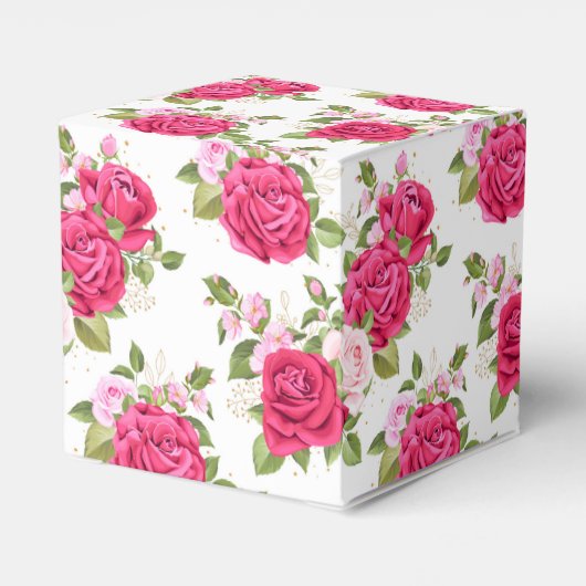 Floral Print Gastgeschenk Box Geschenkschachtel (Rückseite)