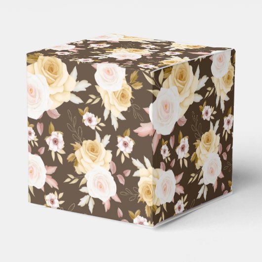 Floral Print Gastgeschenk Box Geschenkschachtel (Rückseite)