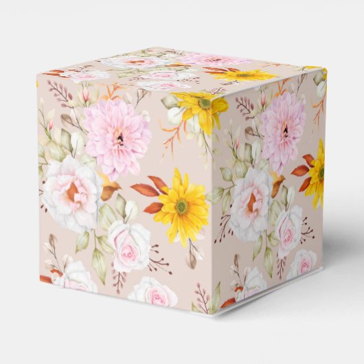 Floral Print Gastgeschenk Box Geschenkschachtel (Rückseite)