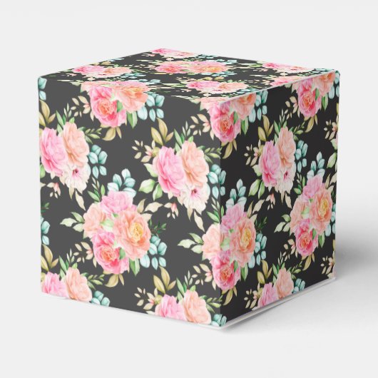 Floral Print Gastgeschenk Box Geschenkschachtel (Rückseite)