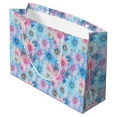 Floral Print Geschenktasche Große Geschenktüte (Rückseite Schrägansicht)