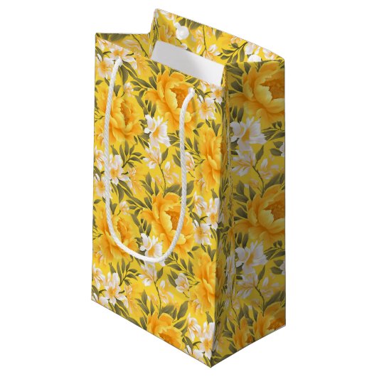 Floral Print Geschenktasche Kleine Geschenktüte (Vorderseite Schrägansicht)