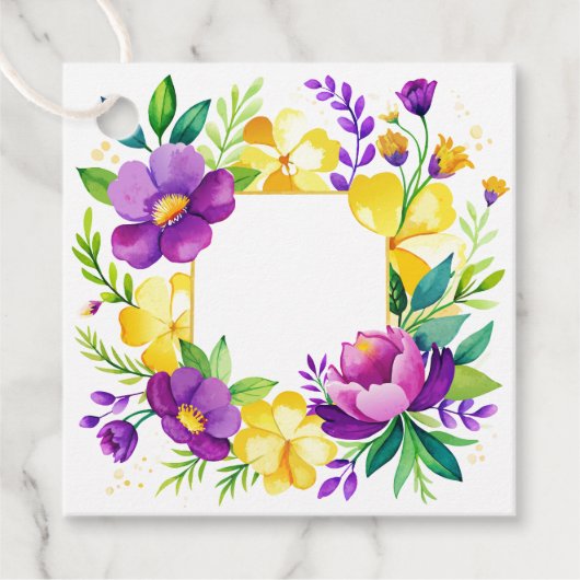 Floral Print Gift Tag Geschenkanhänger (Vorderseite)